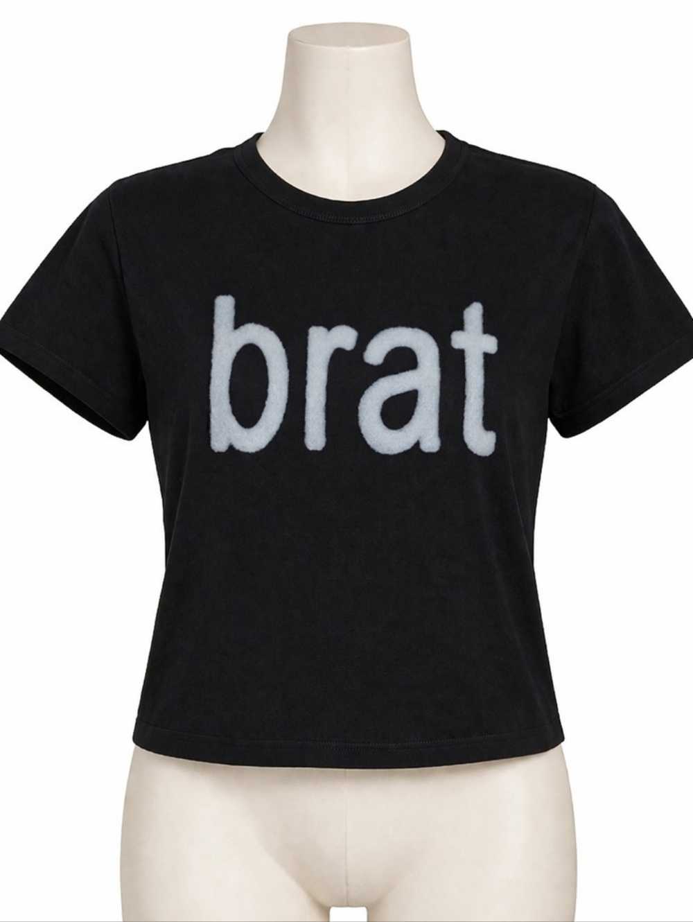 Charli XCX Brat Official Merch Black Baby Tee Shirt Large NWT I'm Your Fav Refer
